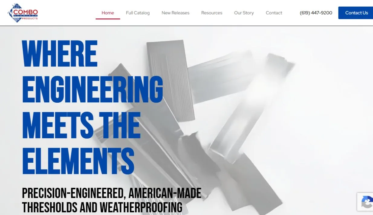 Combo Aluminum website, captured October 8, 2026